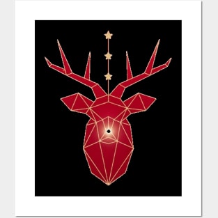 Christmas reindeer decoration Posters and Art